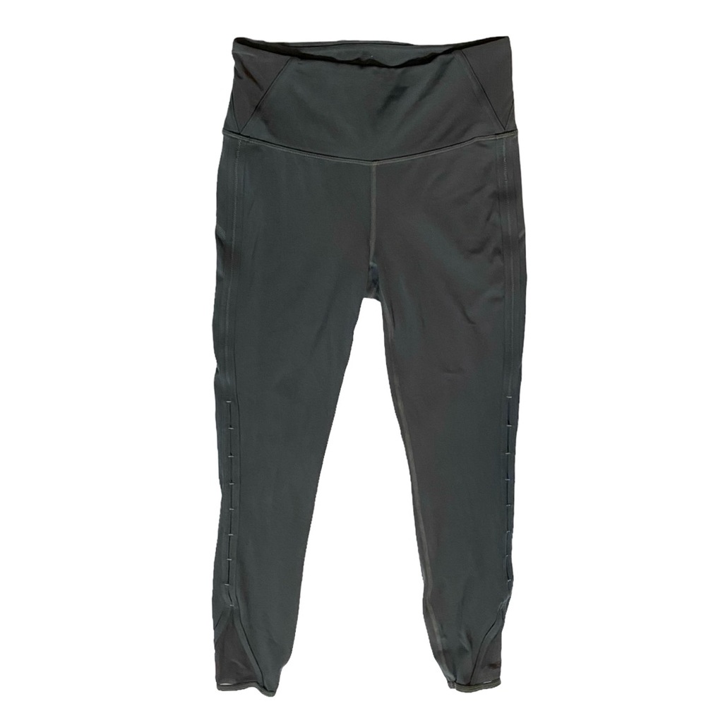 ATHLETA Small Gray 7/8 Ankle Side Slits and Mesh Leggings